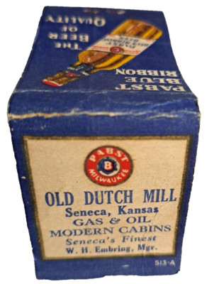 Advertising Matchbook  Old Dutch Mill Seneca KS Gas & Oil Modern Cabins Pabst