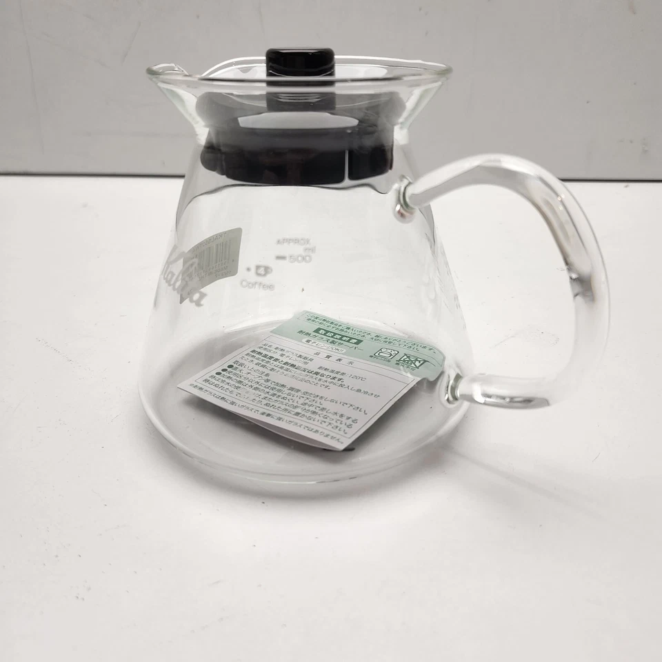 Kalita Replacement 4 Cup Glass Coffee Carafe Black Lid, Glass Handle - Image 2 of 4