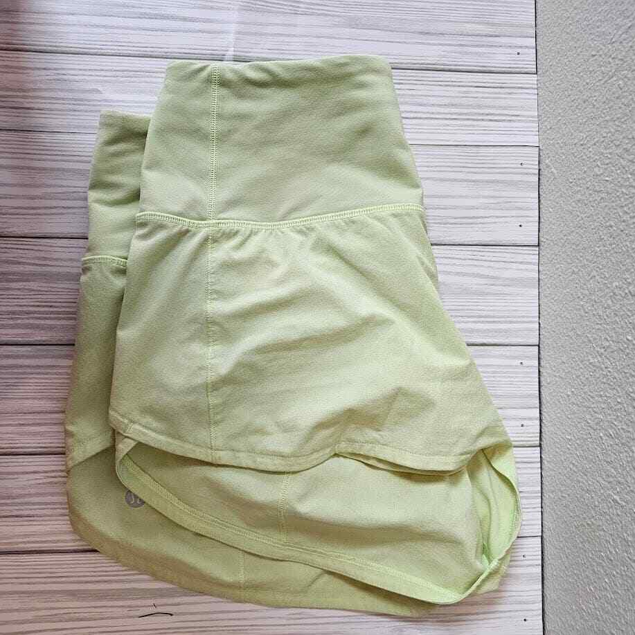 Lululemon Size 6 highlighter yellow high rise speed u… Gem