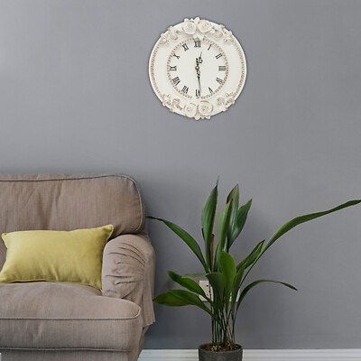 Wall Clock, White Large Wall Clock, Round Home Decoration Clock NEW HOT!