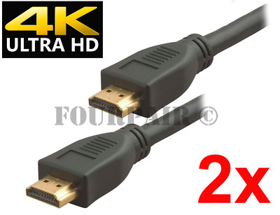 2 Pack - 6ft 4K ULTRA HD HDMI 2.0 High Speed Cable Cord Ethernet 2160P HDR ARC