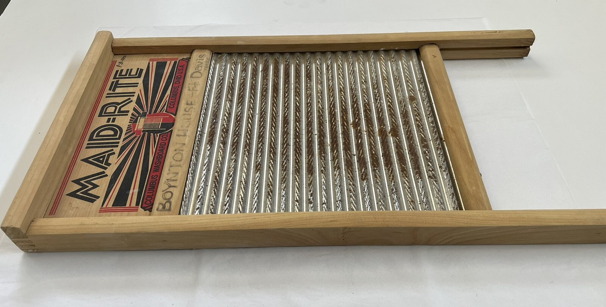 Vintage Maid-Rite Wash Board Columbus Washboard Co. No. 2072 Made
