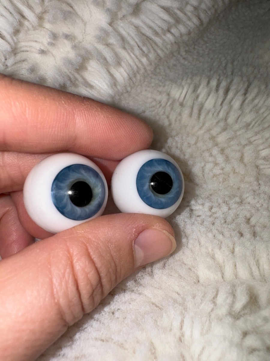 pair lauscha Hand blown glass reborn human doll taxidermy eyes