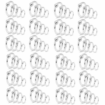 Captive Bead Ring Surgical Steel 100pcs 16ga or 14ga 8mm 10mm 11mm