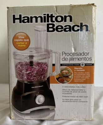 Hamilton Beach 8 Cup Food Processor Black 70740 450W 2 Speeds Pulse NEW open box