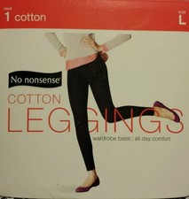 BRAND NEW NO NONSENSE 1 pair COTTON LEGGINGS SIZE L