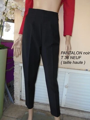 PANTALON NOIR C&A NEUF T 36/38( taille haute ) - Photo 1/4