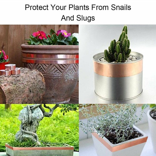 Slug Copper Barrier Self Adhesive Tape Snail Garden Plant Flower Protection OZ - Picture 5 of 11