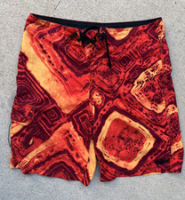 Men's Nike 6.0 Board Shorts Multicolor Cargo 34 Colorblock Surf Swim Beach Sun