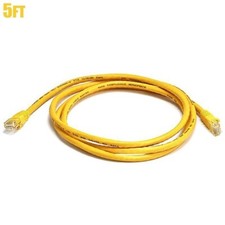 5FT Cat6 RJ45 Ethernet LAN Network UTP Patch Cable 550MHz Copper Wire Yellow