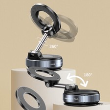 360 Vacuum Strong Magnetic Phone Holder Suction Cup Car Stand Foldable Car Mount