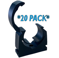 20 Pack of 25mm Pipe Clips for Black MDPE Water Main Pipe Bracket
