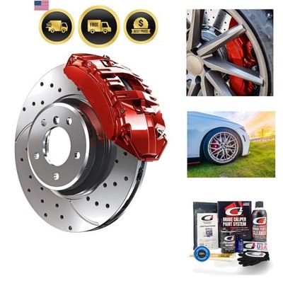 High Temperature Brake Caliper Paint System Set RED 160 - High Gloss
