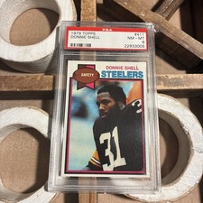 1978 TOPPS #411 DONNIE SHELL PITTSBURGH STEELERS ROOKIE CARD PSA 8 NM/MT