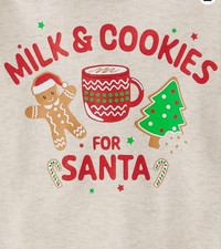 The Children  s Place Unisex Kids Holiday Cotton Pajama Size 12 Milk Cookie Santa