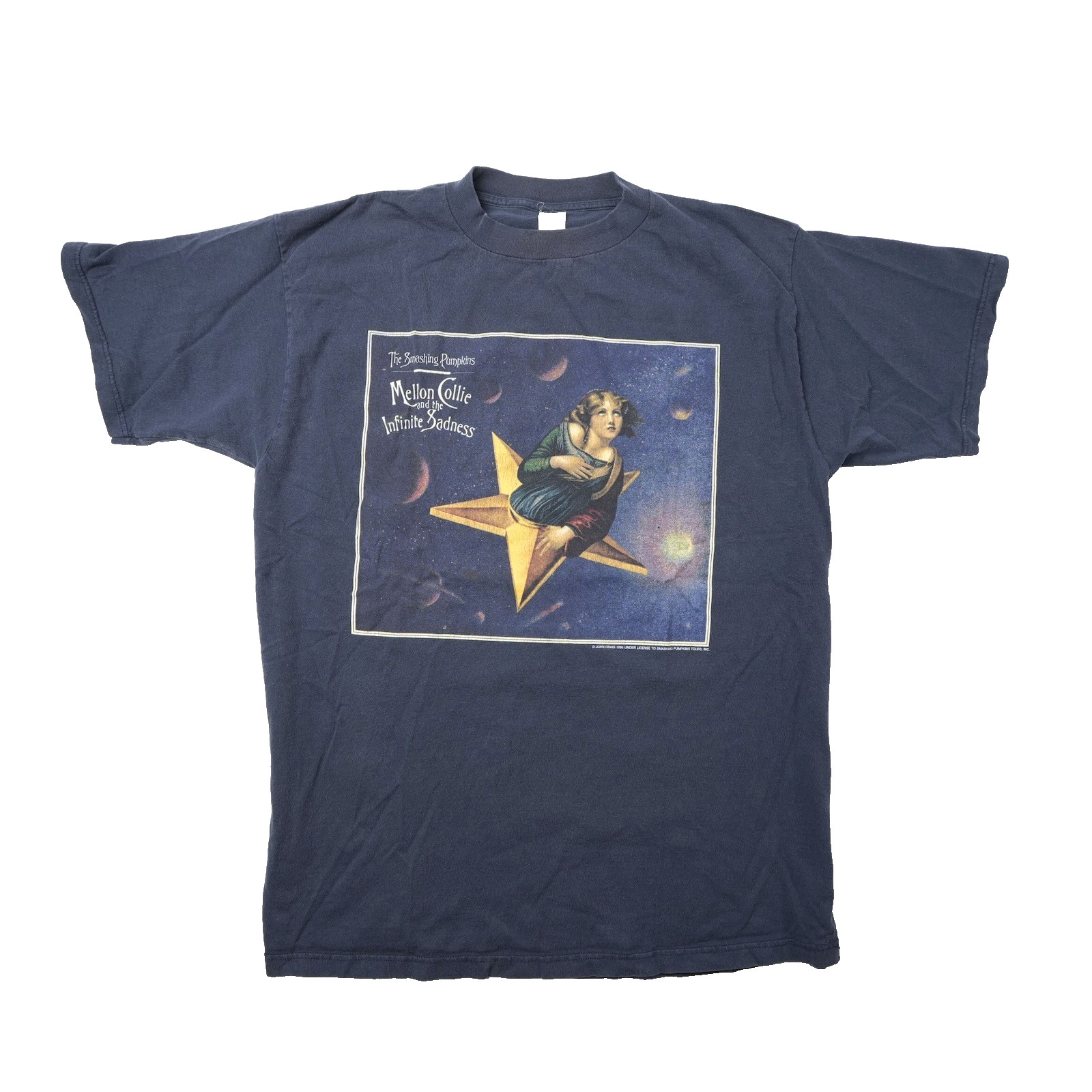 Vintage 90s Smashing Pumpkins Mellon Collie Tour Shirt XL Tultex 1995 Band Tee