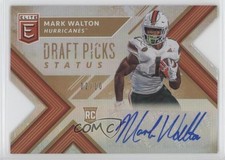 2018 Panini Elite Draft Picks Status Orange Die-Cut 2/10 Mark Walton Auto 1h1