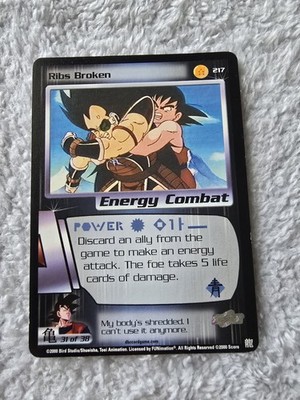 DBZ Dragon Ball Z Ribs Broken 217 CCG Limited Saiyan Saga MP