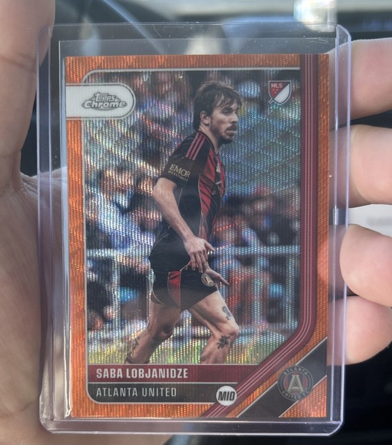 Saba Lobjanidze 2026 Topps Chrome MLS #111 Orange Wave Refractor /25
