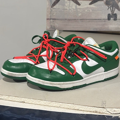 Nike Dunk Low x Off-White Pine Green (Size 9)