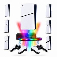 PS5 Wall Mount With RGB Lighting Universal Stand Metal ABS Bracket Gamer Gift