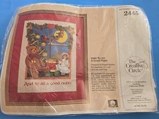 Creative Circle Kit #2445 To All a Good Night Full Color Heat Transfer 14Ct NEW