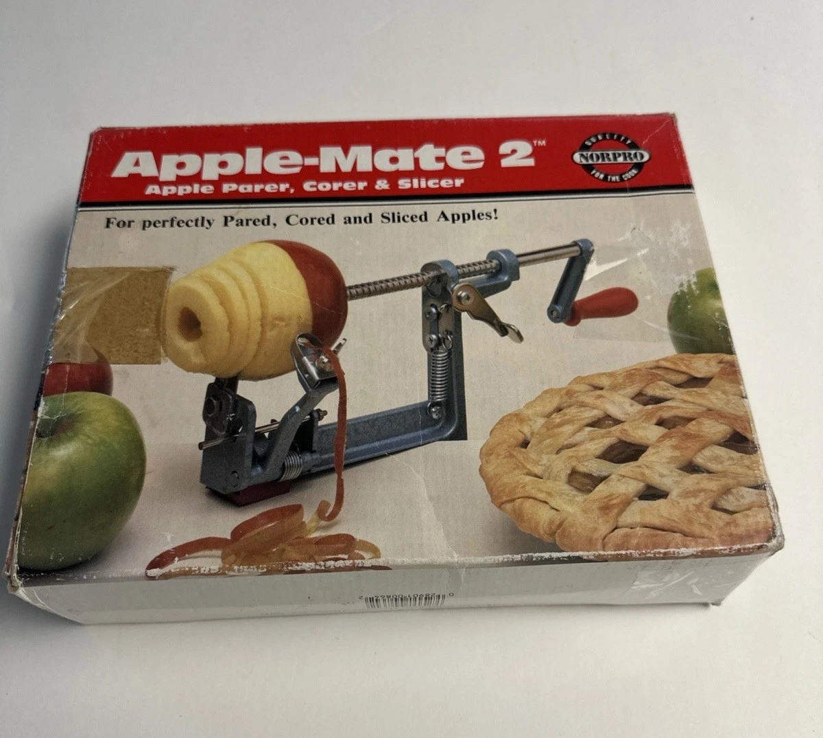 Norpro Apple-Mate 2 Apple Peeler Corer Slicer Clamp Vintage w/ Box