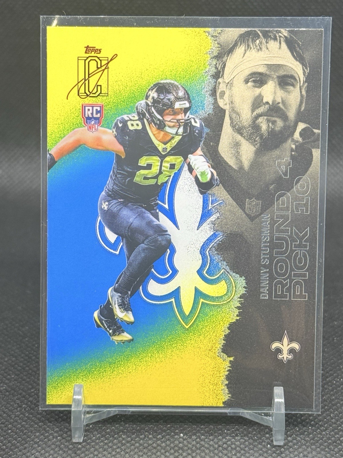 2025 Topps Signature Class Danny Stutsman #184 RC Blue & Yellow Saints
