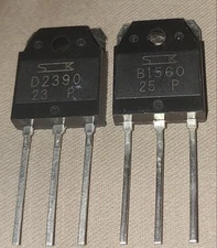 1pair GENUINE SANKEN 2SB1560/2SD2390 B1560/D2390 Integrated Circuit TO-3P, USA