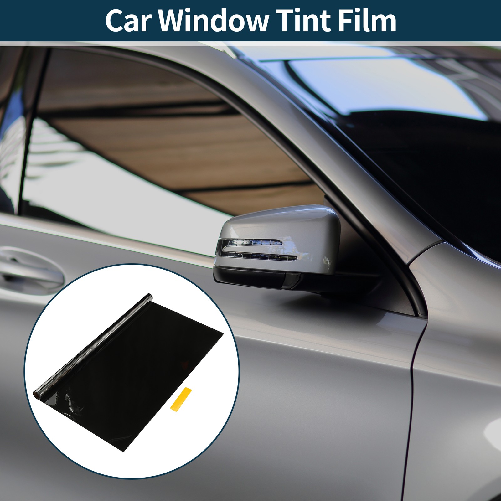 Nano Ceramic Car Window Tint Film 5ft x 30in Chrome Black 13% VLT 95% UV Block