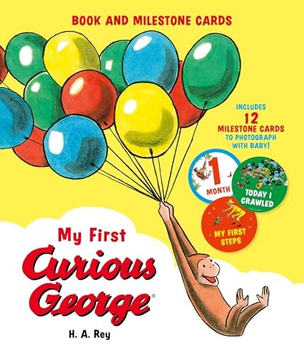 My First Curious George Book and Milestone Cards by H A Rey 9780063326590 - Image 5