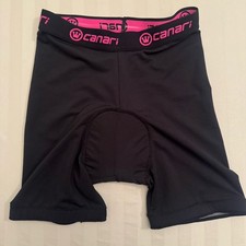 Canari Cycling Shorts Black Padded Size Medium Made In USA Stretch Bike