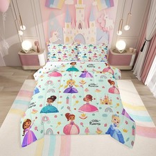 Cute Girly Princess Full Size Comforter Set, Magical Castle Soft Bed Set for ...