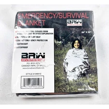Emergency Thermal Blanket Survival Safety Insulating Mylar Heat 84" X 52” New