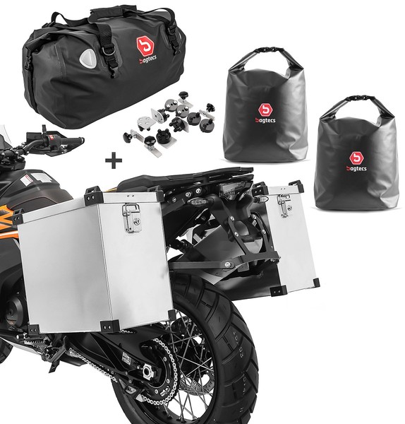 Alukoffer M4 35-40L FüR Honda Varadero XL 1000 V + Hecktasche + Innentaschen-image