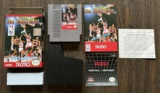 Tecmo NBA Basketball Complete in Box CIB w/Inserts! (Nintendo, NES 1992)🔥
