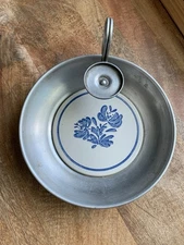 Vtg 1970’s Pflatzgraff Yorktown 9" Metal Candle Holder or Chip and Dip Tray