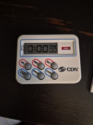 CDN TM8 Digital Cooking Timer and Clock, White