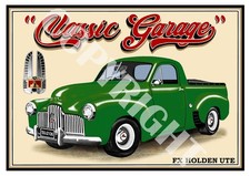 NEW Classic Garage FX Holden Ute tin metal sign