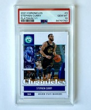 Stephen Curry 2021 Panini Chronicles 1/1 Platinum Masterpiece PSA 10