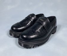 Dr Martens Penton Brogue Embosse Black Leather Loafers LA004 Men's 7 / Women's 8