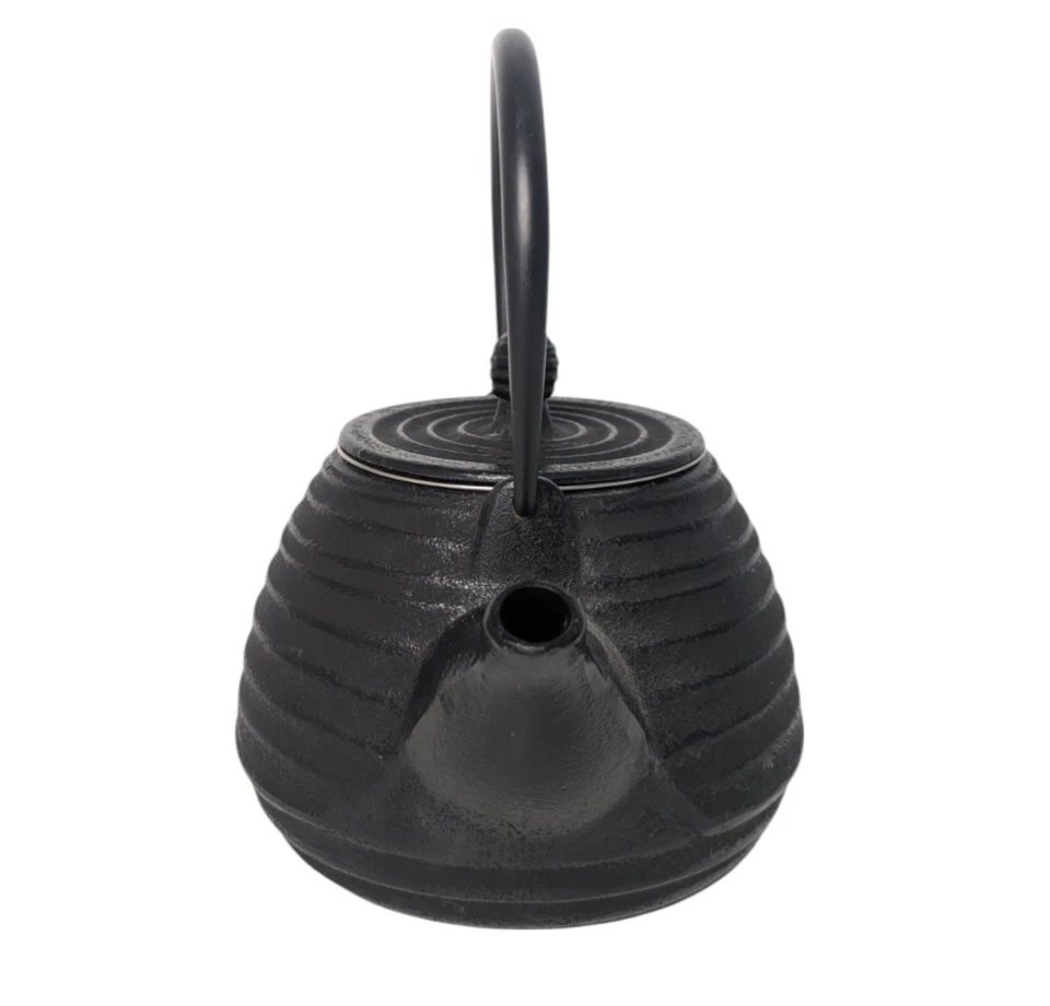 Tetera japonesa tradicional de hierro fundido colmena negra con infusor asiático Foto 3 de 4
