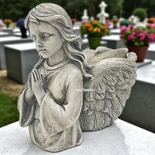 Angel Praying Memorial Vase Pot Ornament Remembrance Sculpture  Grave Decoration