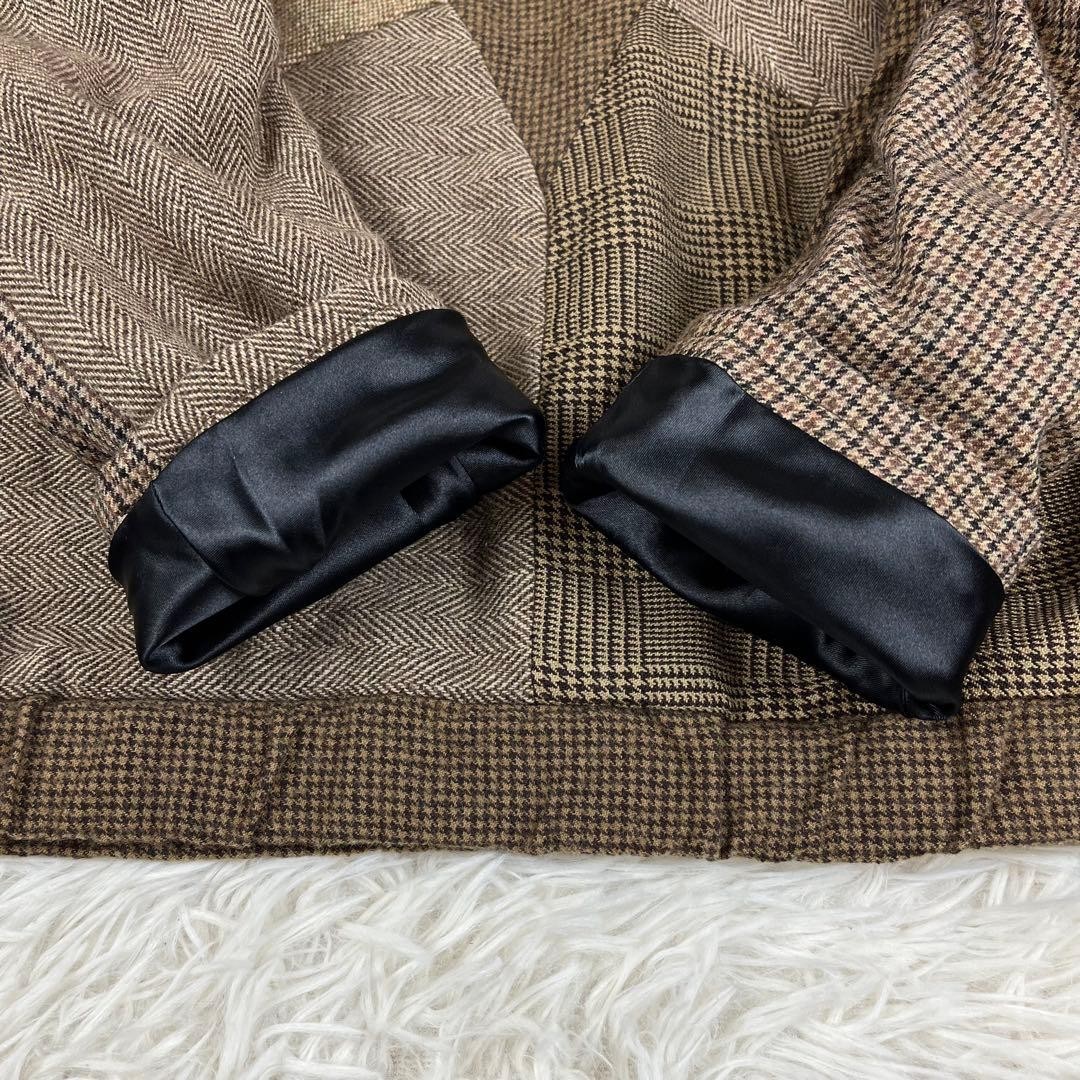 KAPITAL Patchwork High Neck Pullover Brown Wool U… - image 7