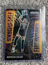 🔥 2025 Panini Prizm WNBA Napheesa Collier Gold /10 Fireworks Insert #7 Lynx 🔥