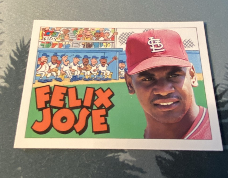 1992 Topps Kids - Felix Jose #29 - FREE SHIPPING