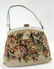 Harry Levine Vintage 50's 60's Tapestry Handbag 9" x 7"