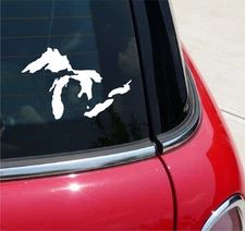 GREAT LAKES MICHIGAN ONTARIO OHIO GRAPHIC DECAL STICKER ART CAR WALL DECOR