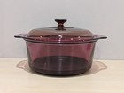 New ListingVision Corning Ware Cranberry 5L Dutch Oven Stock Pot Pyrex With Lid & Box