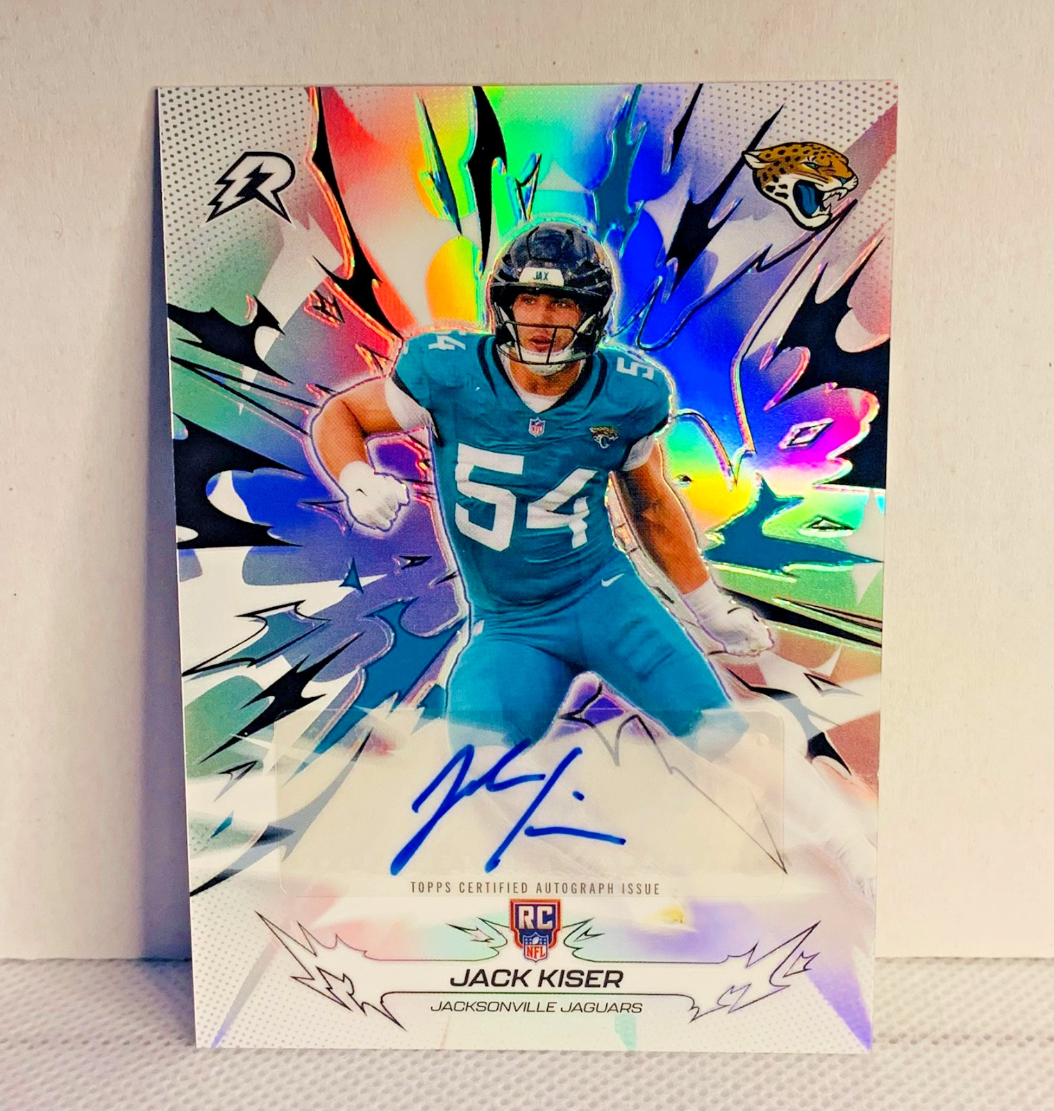 2025 Topps Resurgence Football RC Jack Kiser Rookie Refractor Autograph #143
